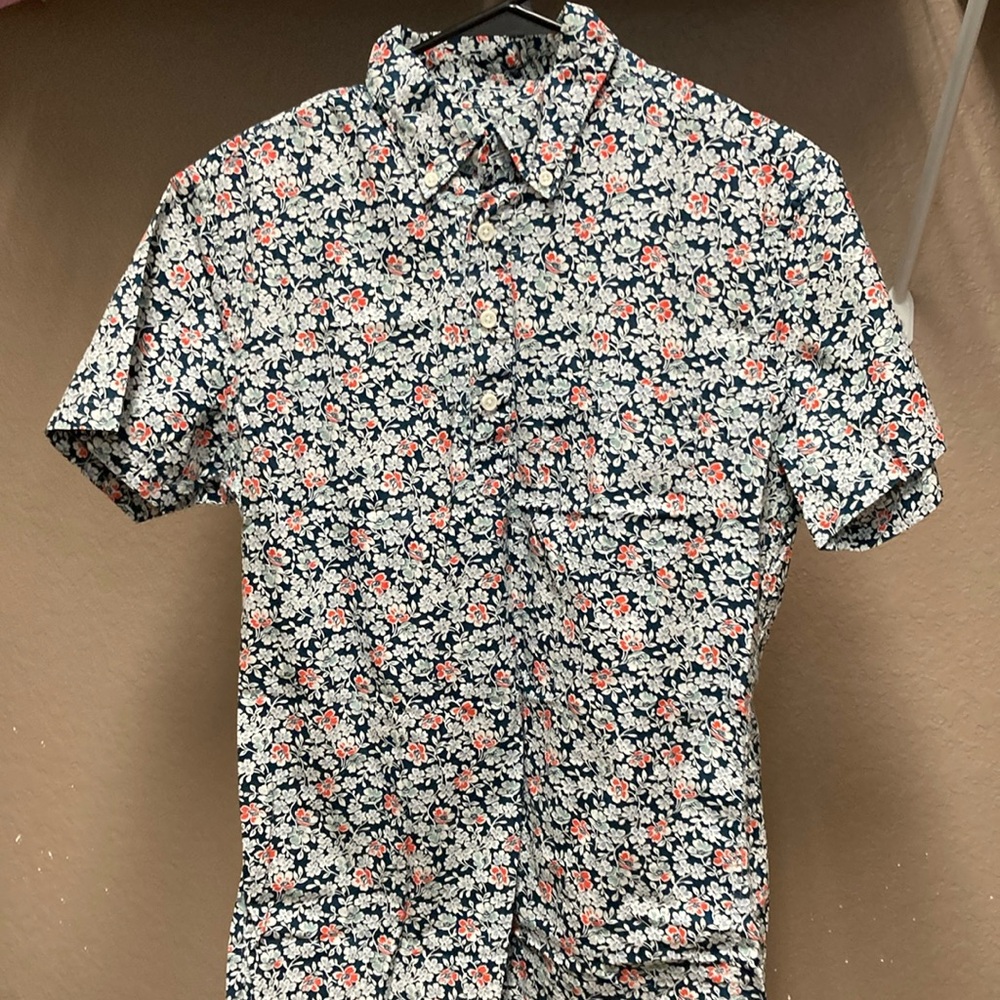 J Crew Small Floral Print Shirt
